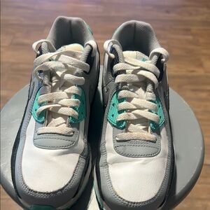 Nike White and Gray Sneakers with Air Max Cushioning